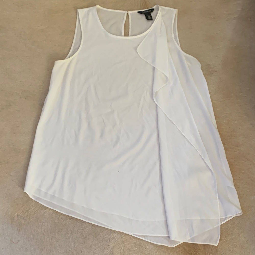 Elegant White Ruffle Blouse